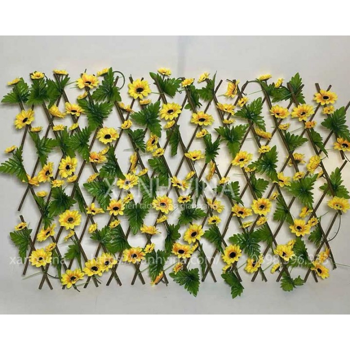 Hàng rào hoa lá giả 